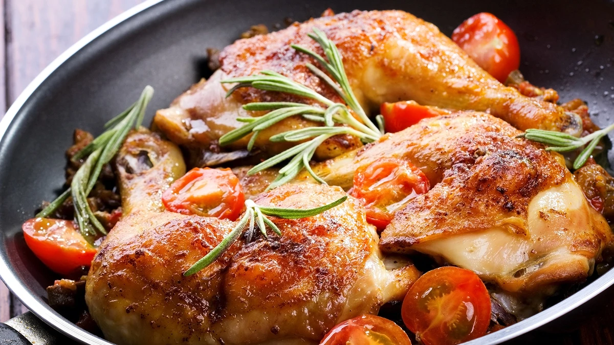 گوشت بوقلمون پخته شده